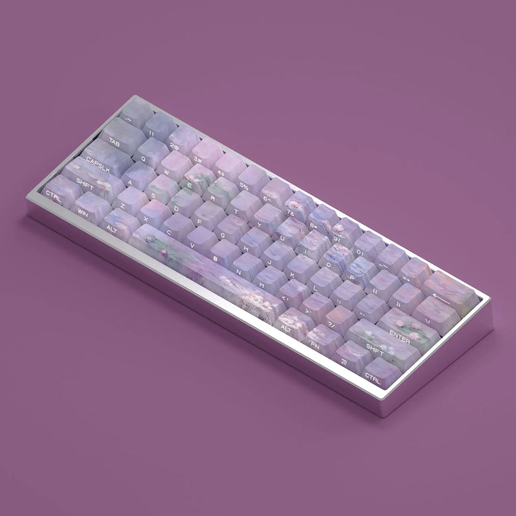 Wenshao Sleeping Lotus PBT side-carved key cap set for mechanical keyboards