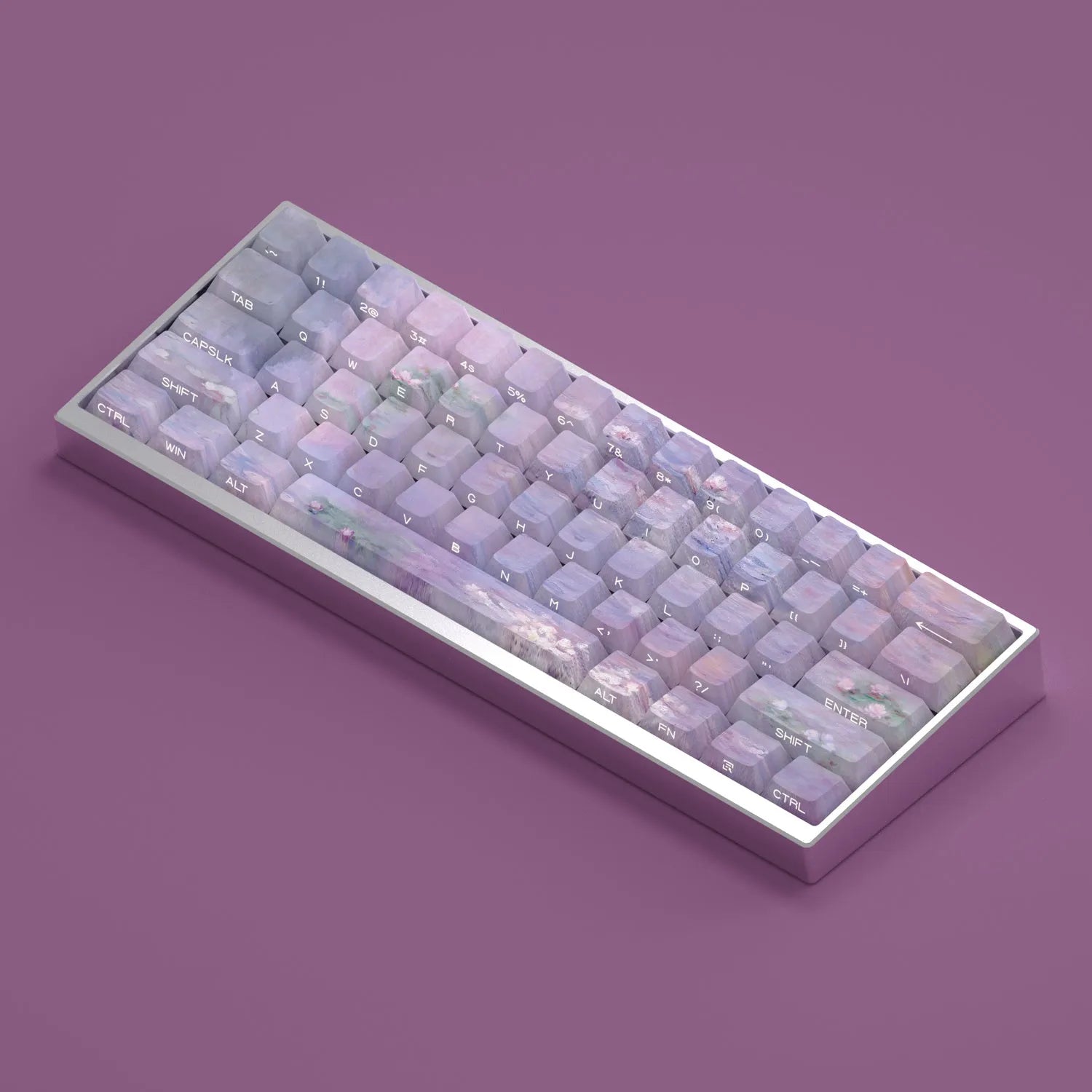 Wenshao Sleeping Lotus PBT side-carved key cap set for mechanical keyboards