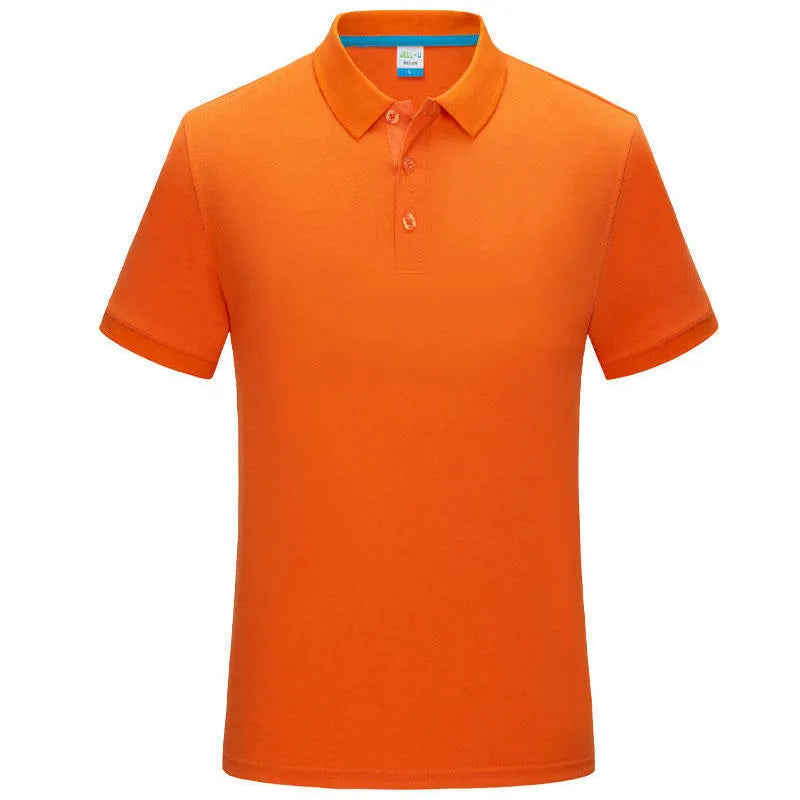 Short sleeve lapel advertising shirt in combed cotton, casual slit detail, 13 colours, sizes S to 4XL