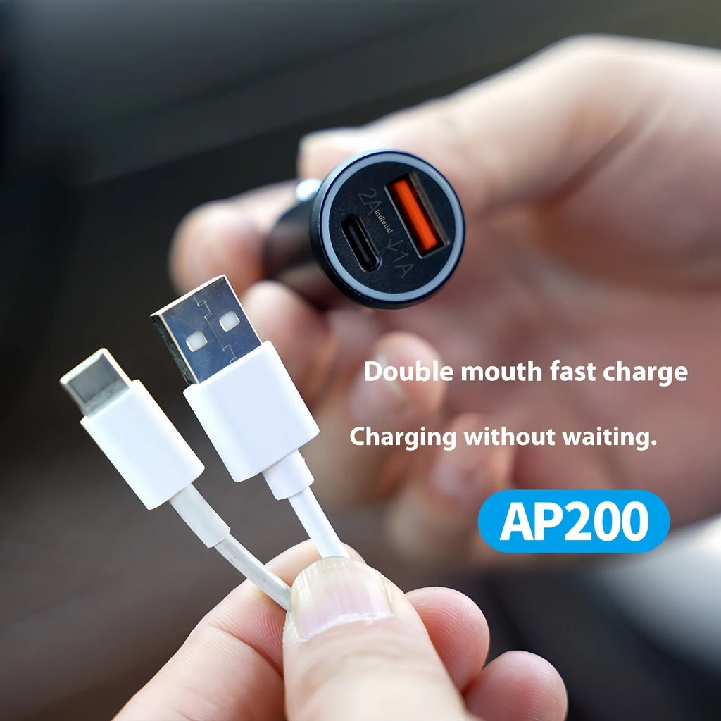 Black GPS car locator device with cigarette lighter plug for vehicle tracking