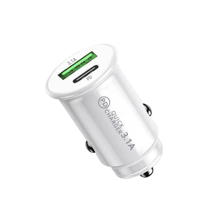 Dual USB port car charger converter with black bare metal finish for vehicle cigarette lighter socket