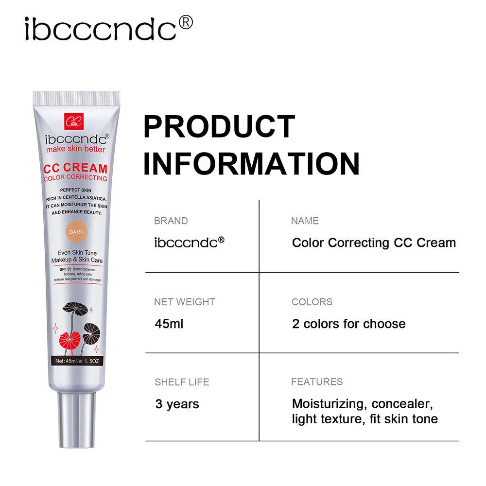 Erborian Centella Asiatica CC cream tube in light and dark shades for colour correcting makeup