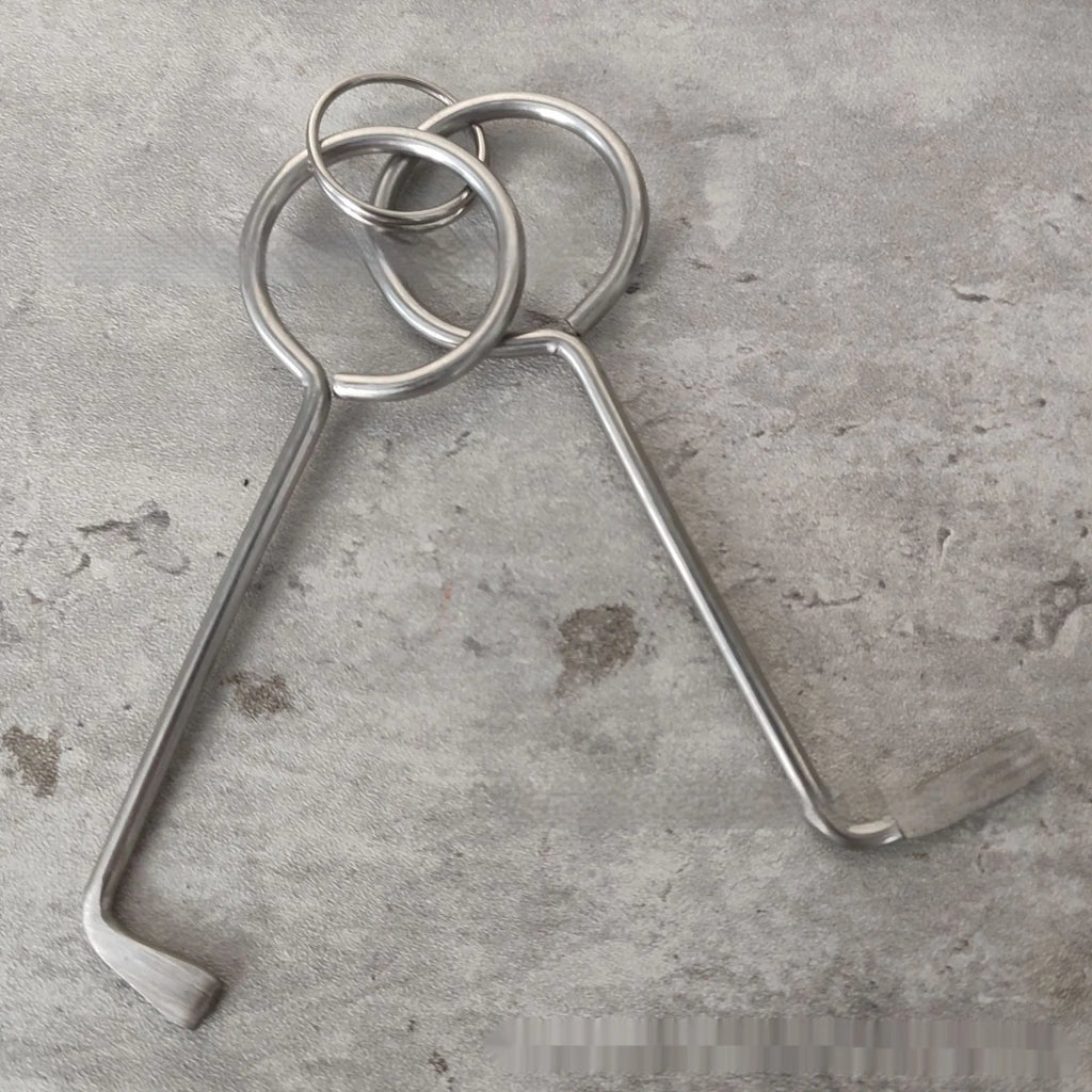 Two alloy steel universal wrench tools from a portable 2-piece set for home and vehicle maintenance.