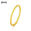 Brass gold plated women's simple bracelet ring in twist, matte and glossy finishes
