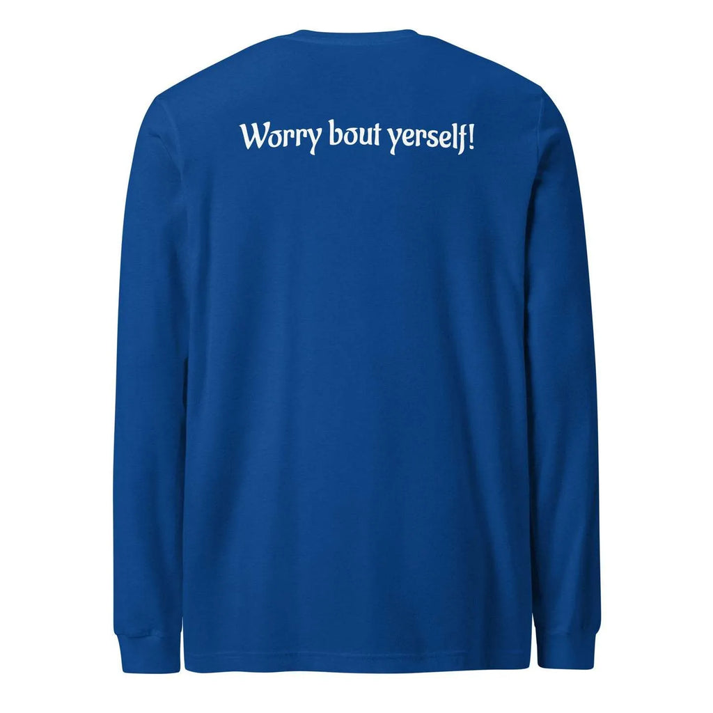 Men's blue loose polyester sweater with printing pattern round neck pullover Japanese Korean casual style