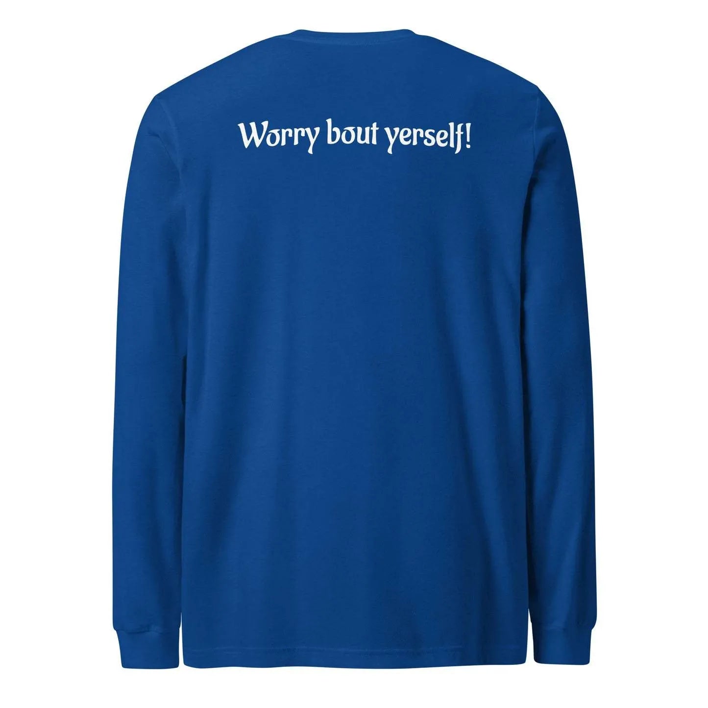 Men's blue loose polyester sweater with printing pattern round neck pullover Japanese Korean casual style