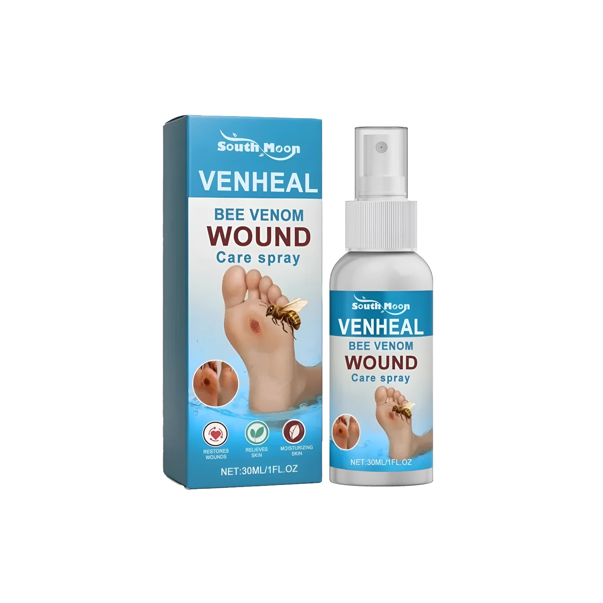 30ml diabetes wound spray bottle with bee venom and herbal extract formula