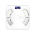 Smart Bluetooth rechargeable body fat scale in white, black or pink colours with USB charging
