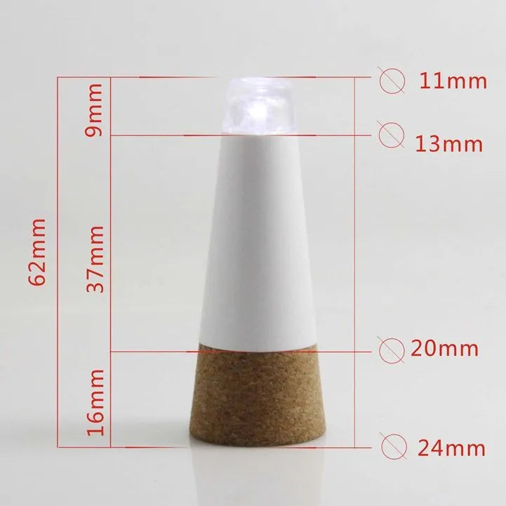 LED rechargeable bottle cap cork light with 15 beads for holiday decoration