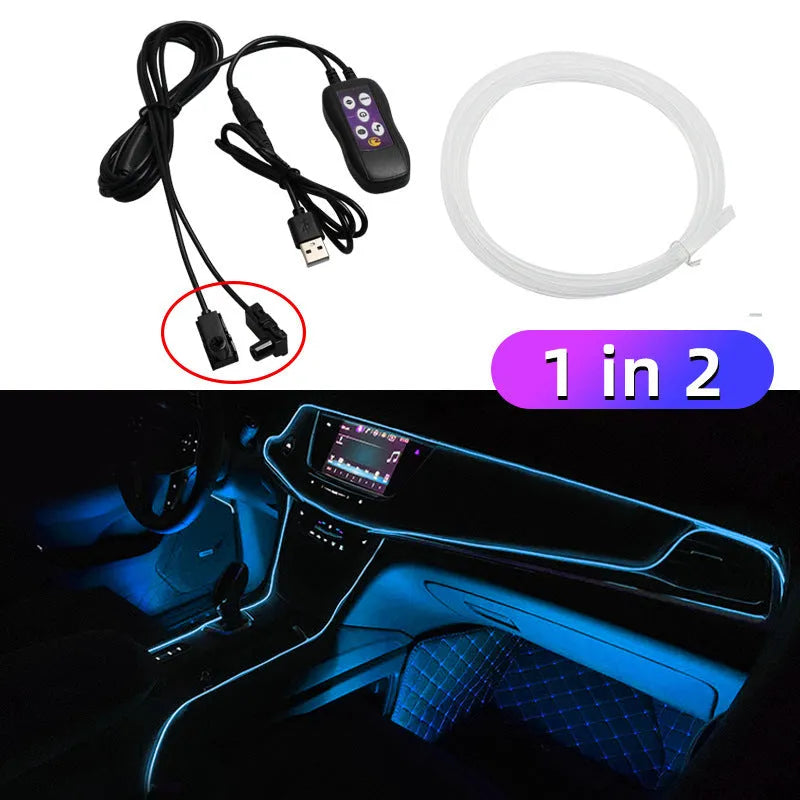 Car LED atmosphere lamp with PVC coating for centre console illumination