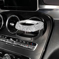 Car interior water cup bracket with rhinestone decoration mounted on air vent
