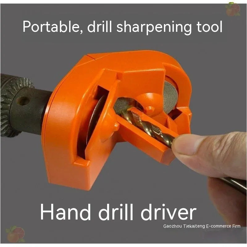 Portable grinding tool set with orange and black sanders and replacement grinding wheels