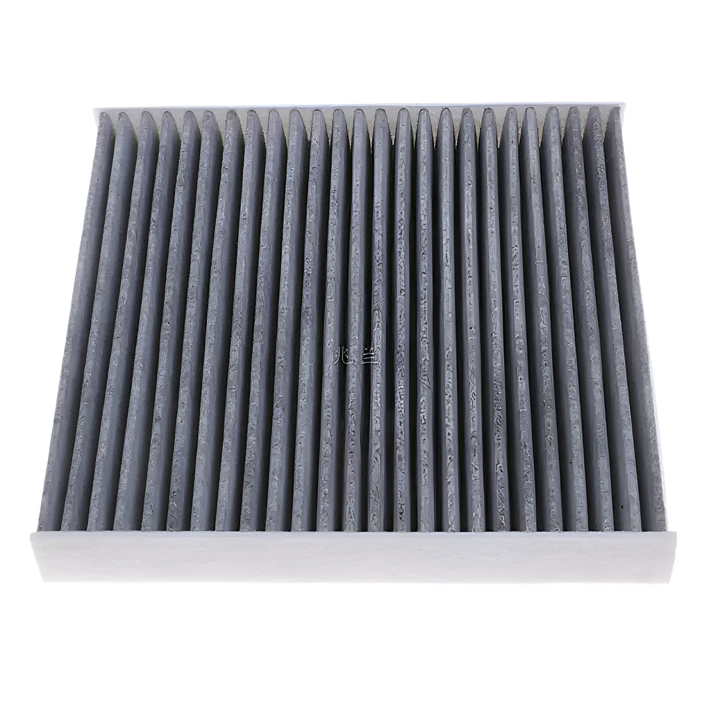 Grey Geely vehicle cabin air filter grid panel measuring 215x210x30mm