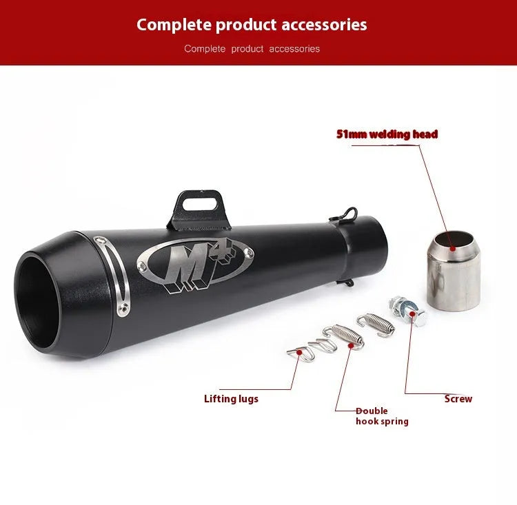 Universal M4 motorcycle exhaust pipe for large displacement bike modifications
