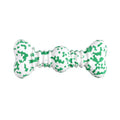Natural rubber dog chew toy with camouflage pattern in green, white, and yellow colours