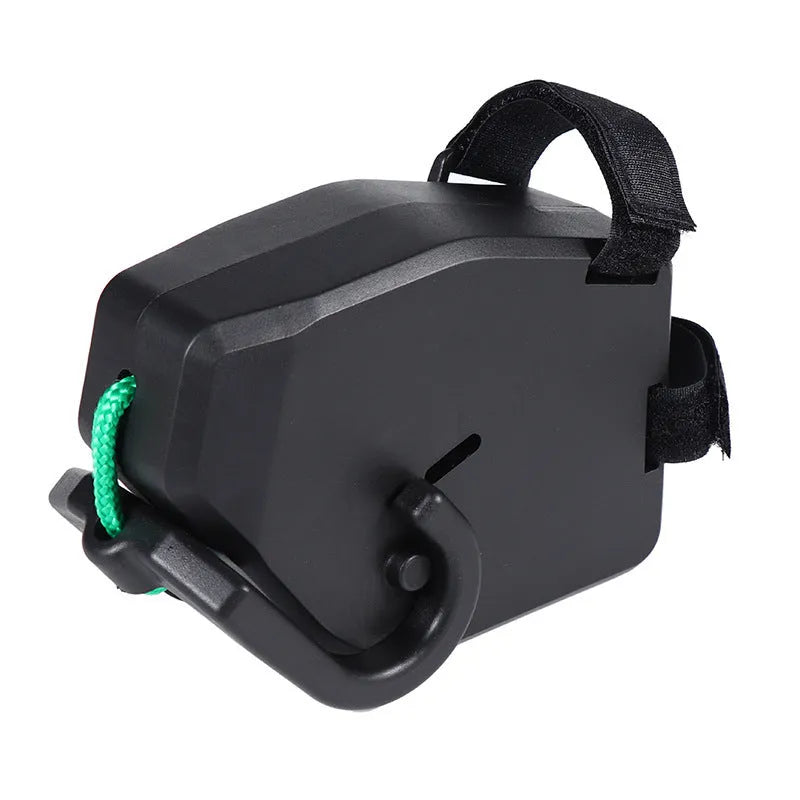 Black plastic and resin bicycle trailer rope for connecting child trailers to adult bikes