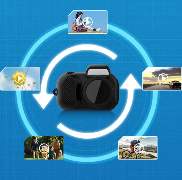 Black Y3000 HD outdoor sports camera with 0.96-inch display screen on a plain background