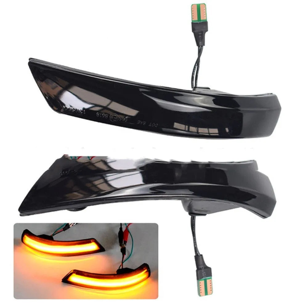Ford Focus Mondeo rearview mirror waterfall light in yellow and blue two-tone option
