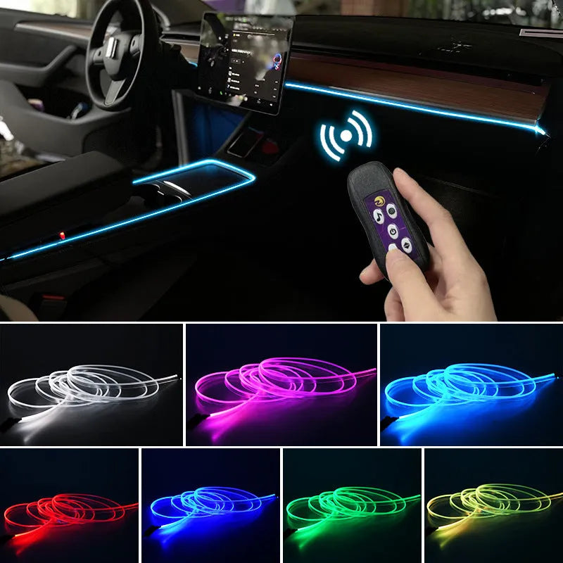 Car LED atmosphere lamp with PVC coating for centre console illumination