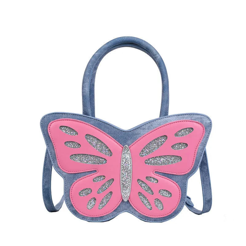 Square ladies crossbody bag with contrast colour detailing in PU leather material