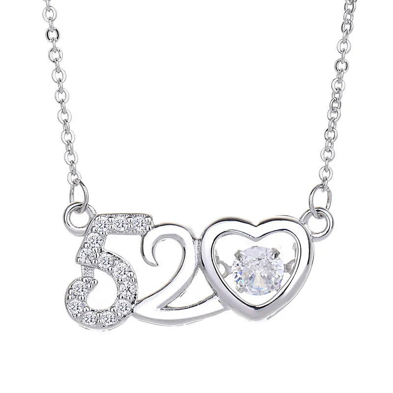 Sterling silver heart pendant necklace with crown and bow detail in rose gold or silver finish