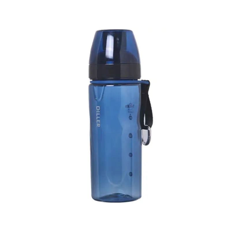 Chinese style portable water cup with tea compartment in blue colour for outdoor sports and travel