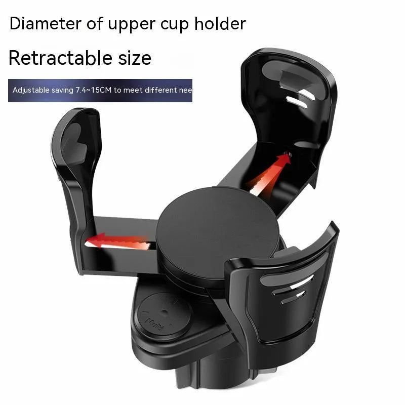 ABS plastic car cup holder modification kit in carbon fibre and matte colour finishes