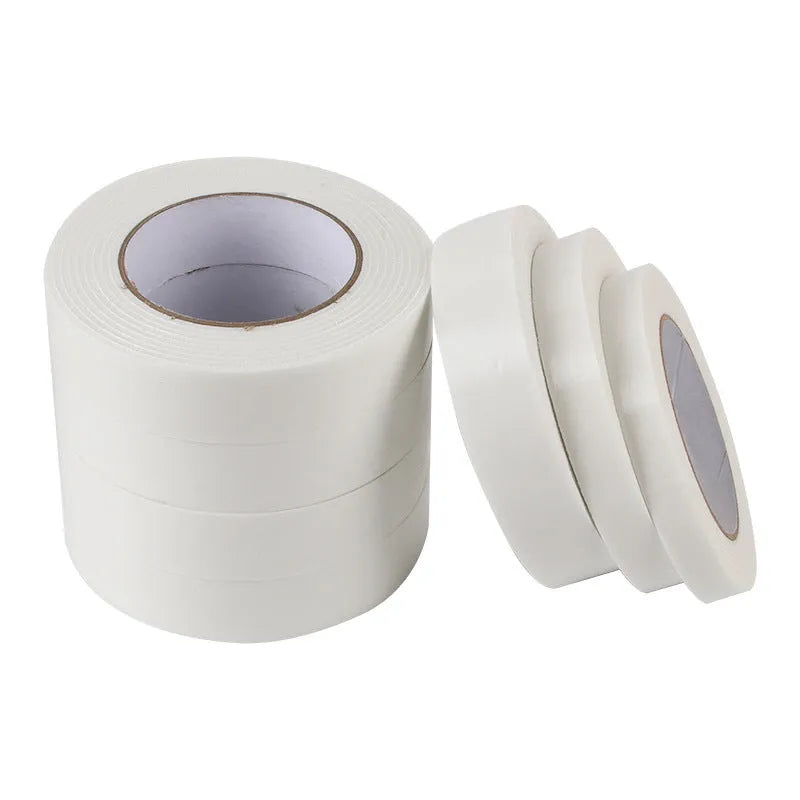 Foam double-sided adhesive tape 3mm thick with BOPP base, shown in 15mm, 18mm and 30mm width options
