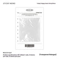 Happy Series message sticky notes pad in one of four colours, showing 120x80mm size and 30 paper pages.