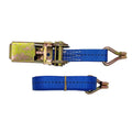 Steel ratchet tensioner furniture fastening strap with triangle double hooks and polyester webbing