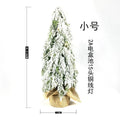 24-inch desktop artificial Christmas tree with LED lights and PE snow decoration