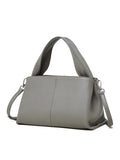Women's genuine cowhide leather messenger bag in retro texture with double shoulder straps