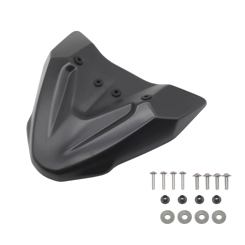 Black fixed wind front wing accessory for KTM 390 and 790 Adventure motorcycles
