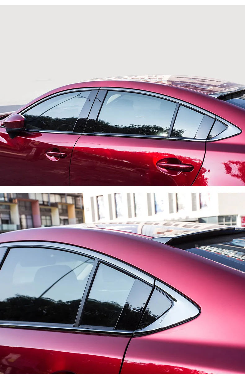 Black titanium stainless steel window trim strip set for window moulding and edge protection
