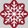Round Christmas-themed carpet pad with printed design on a soft polyester fibre base.
