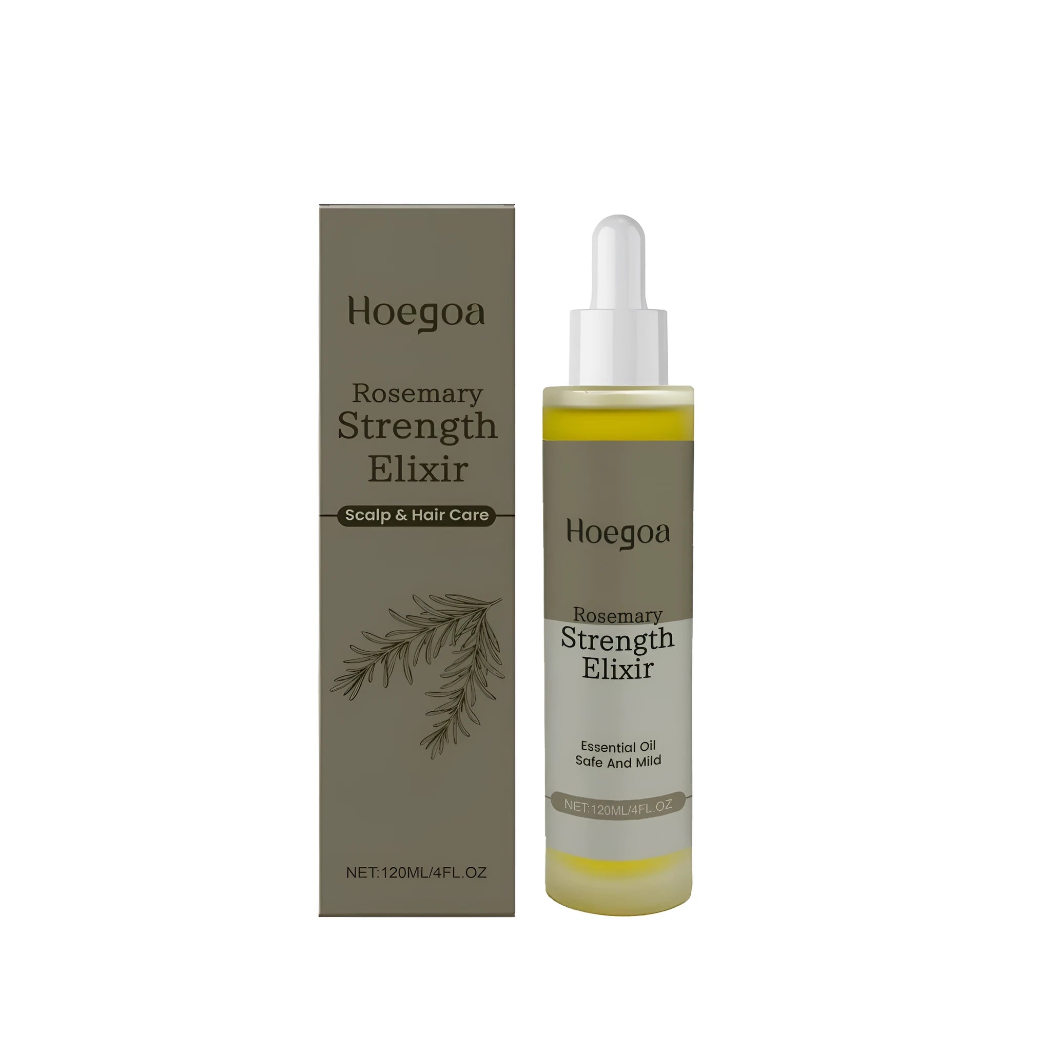 120ml bottle of rosemary and ginger hair concentrate tonic for scalp treatment