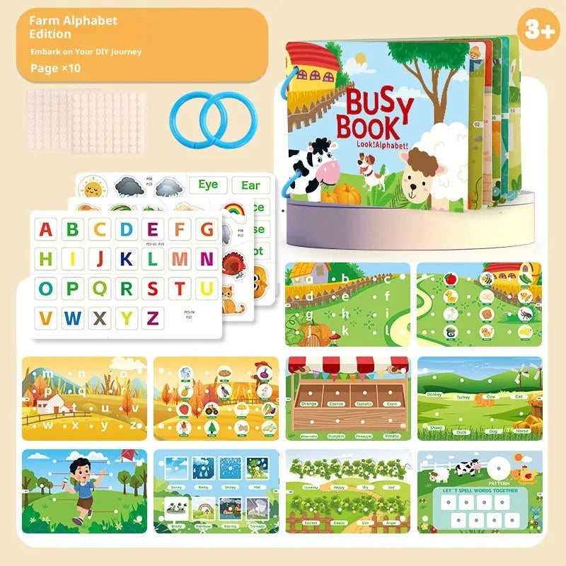 Paper early education educational toy book for children aged 3-6 with CPC and CE certification