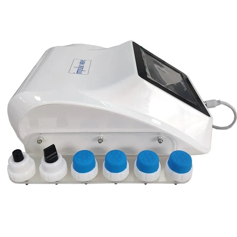 Electromagnetic extracorporeal shock wave physiotherapy instrument with handheld remote control device