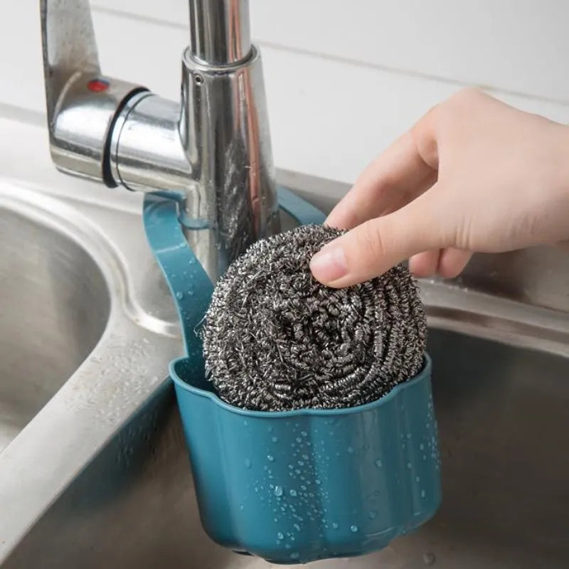 Plastic sink drain basket in Nordic style measuring 20cm x 10cm x 7.5cm