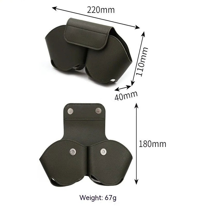 Black PU leather protective case for Apple AirPods Max headphones with a zipper.