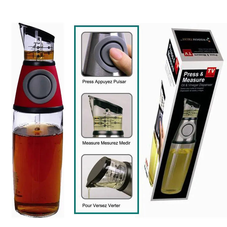 500ml high white glass oil bottle, 8 x 8 x 28.5 cm, for kitchen oil and soy sauce storage