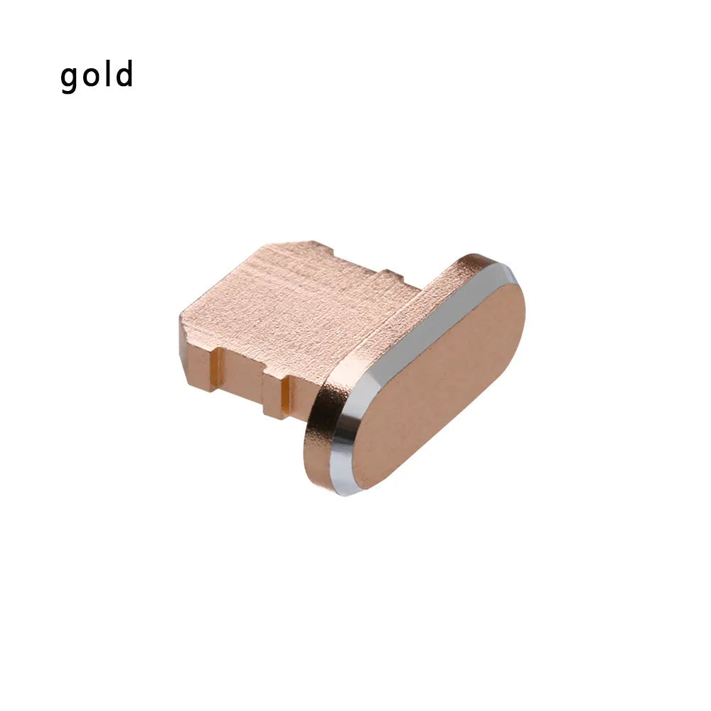 Aluminium alloy dust plug for iPhone charging port in multiple colour options.