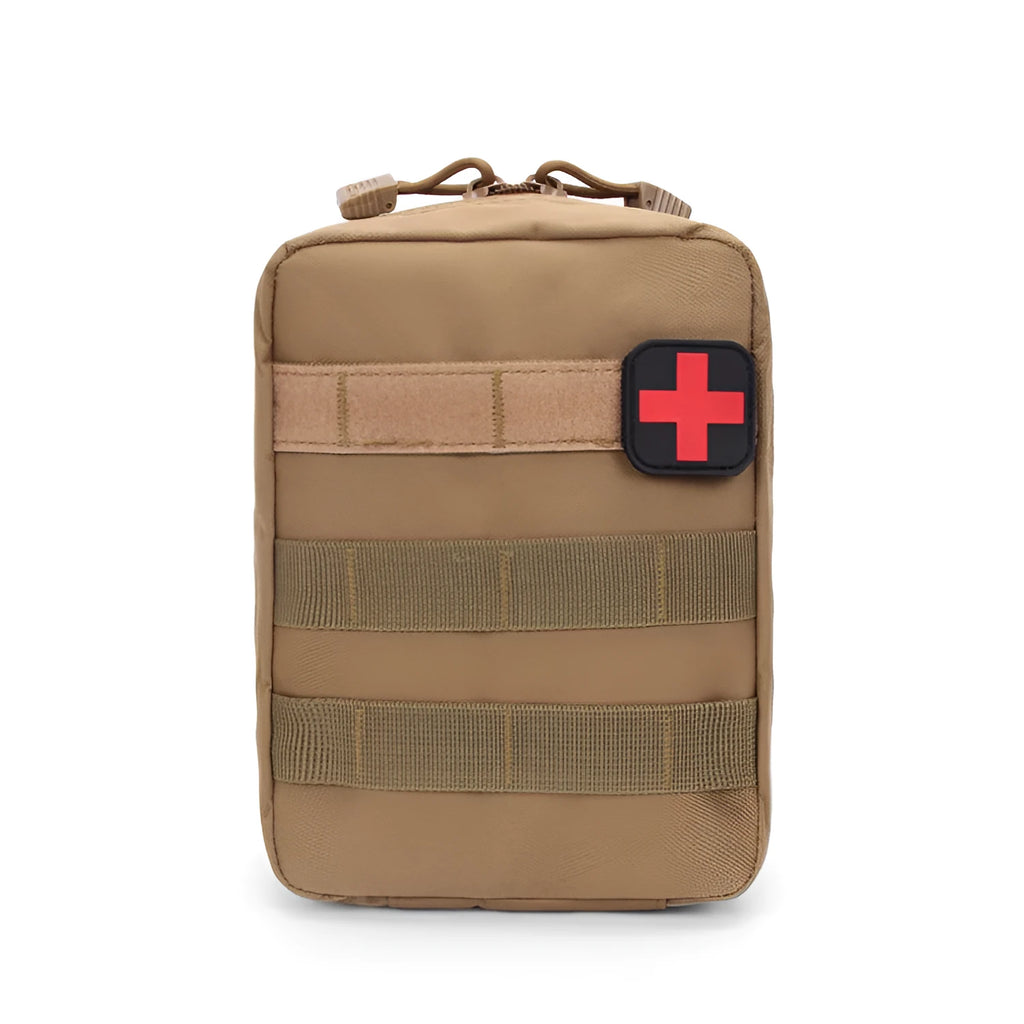 Tactical nylon accessory bag with Velcro patches in Army Green colour.