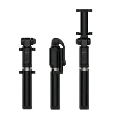 Aluminium alloy Bluetooth selfie stick with tripod base and remote control for mobile phones