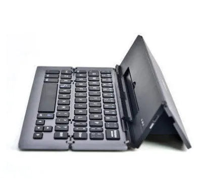 Foldable aluminium Bluetooth keyboard for iOS Windows Android tablet smartphone in Gold Rose Red Silver Space Grey