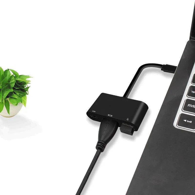 Black USB 3.1 Type-C to HDMI adapter cable for Nintendo Switch and USB-C devices