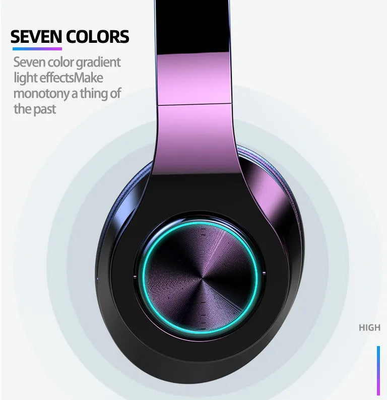 T6 wireless Bluetooth stereo headset with microphone for hands-free calls and music playback