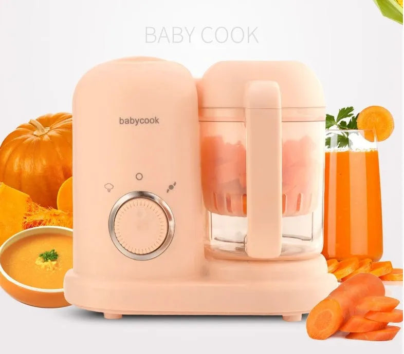 Green baby food processor steamer and blender with 10 litre capacity and double mixing blades