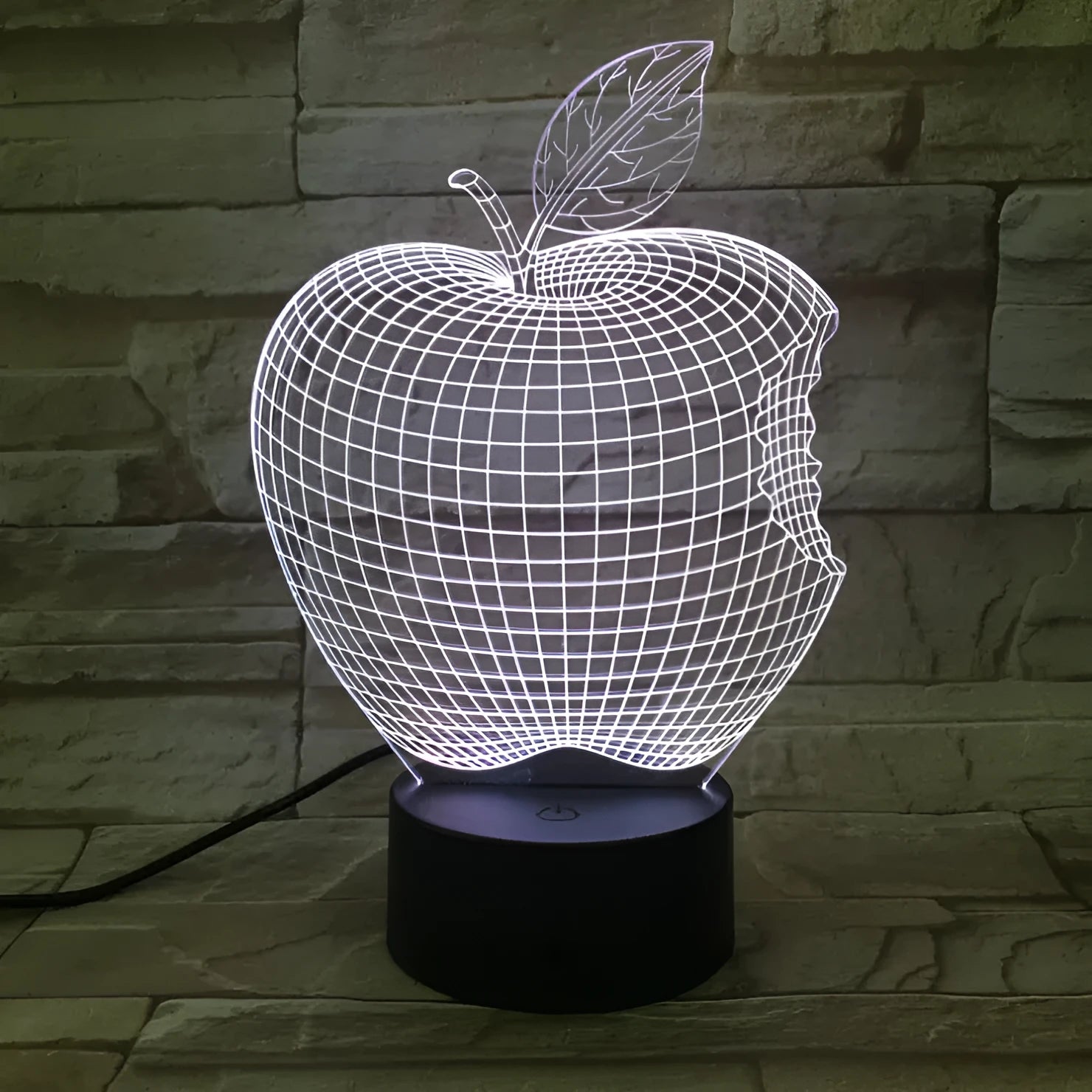 3D fruit shaped colourful LED night light with touch control interface