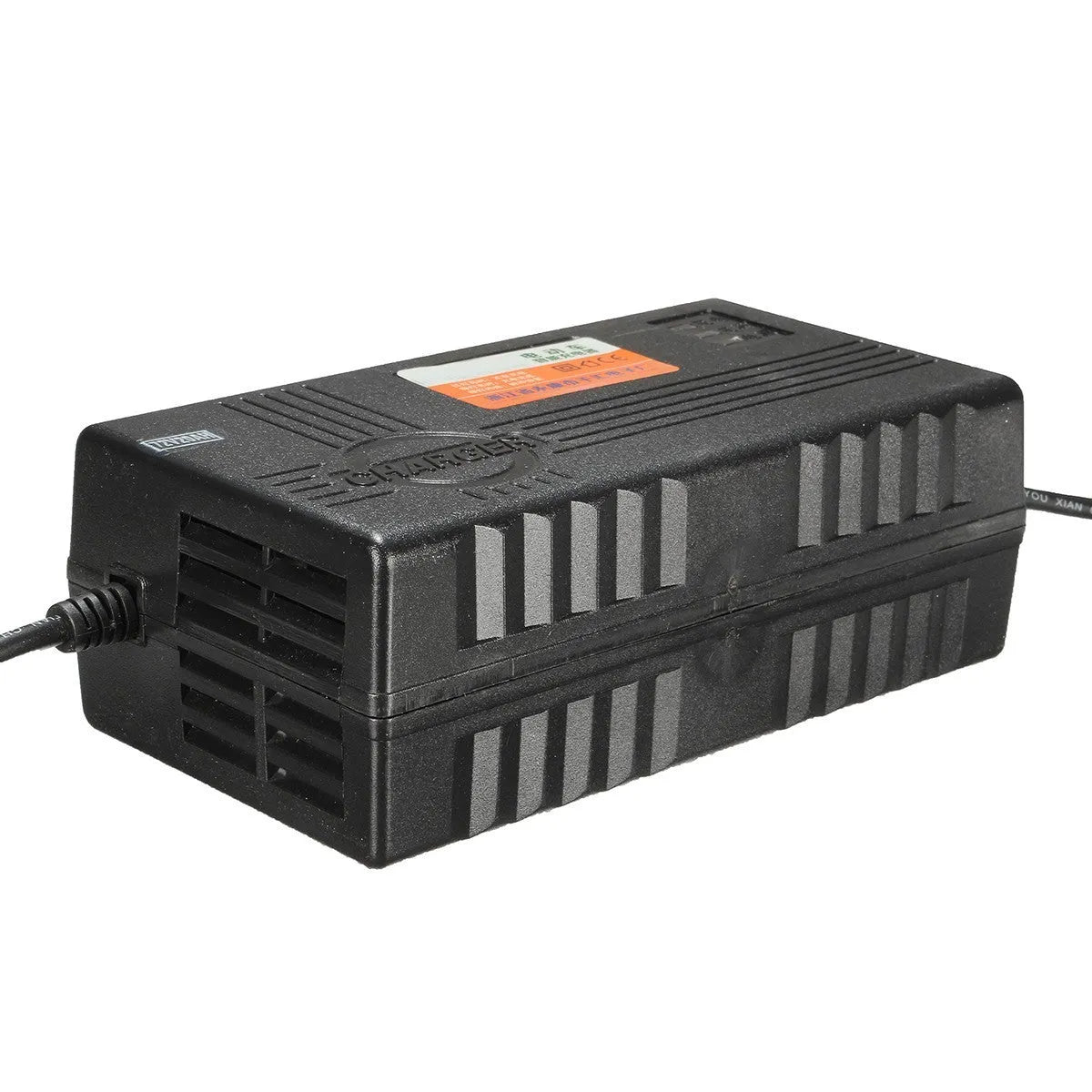 Black 72V20AH electric car charger for professional lead-acid batteries with compact design